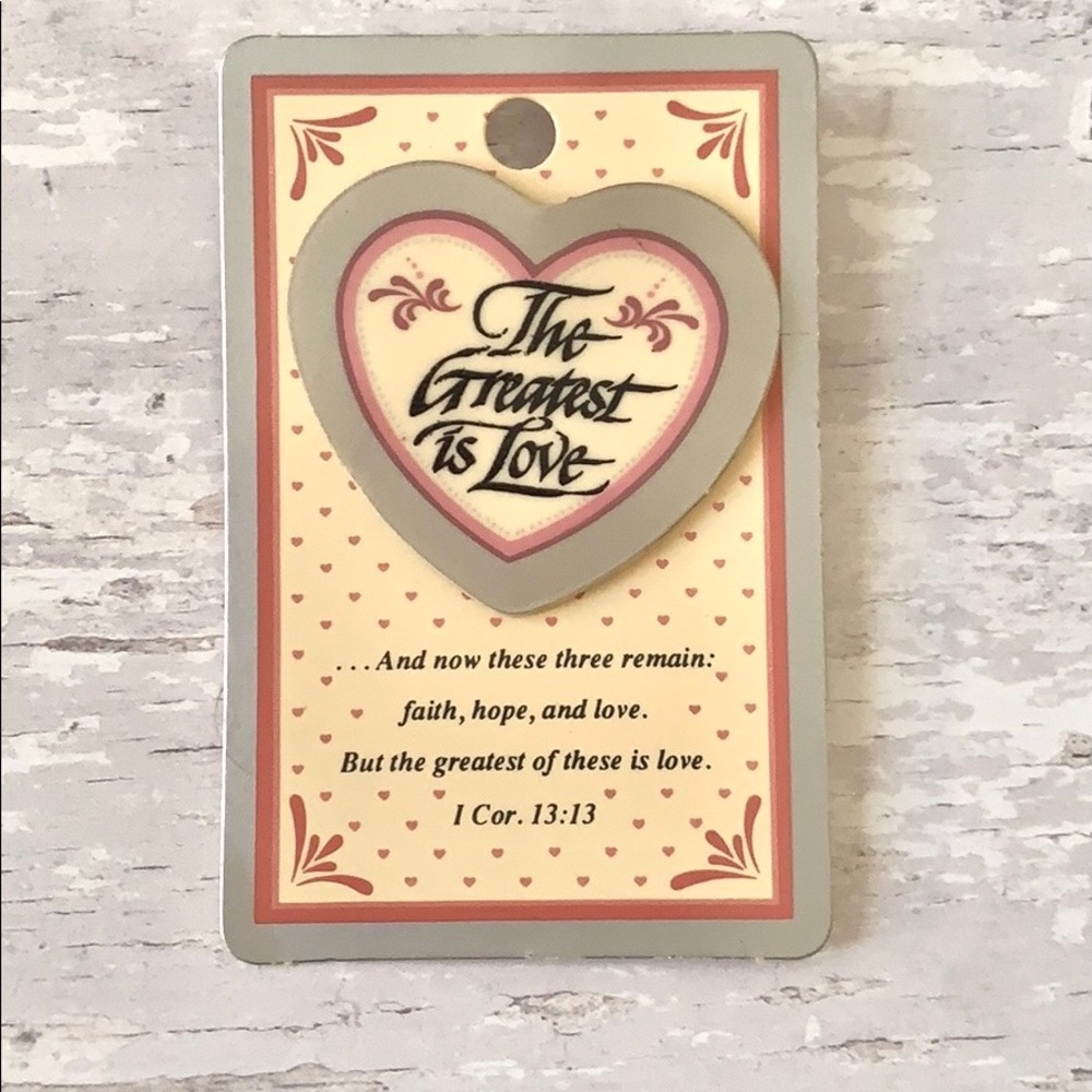The Greatest Love Heart Pin Faith Christian Bible Jesus NEW
